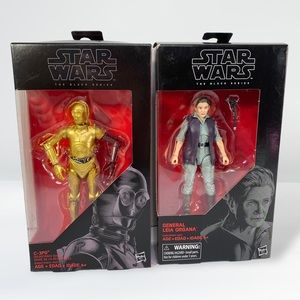 Star Wars The Black Series General Leia Organa and C-P30 Action Figures